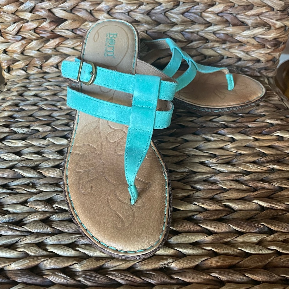 Born Women's Turquoise Sandals Genuine Leather